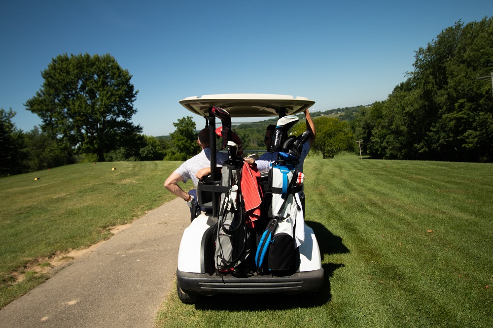 Back of golf cart